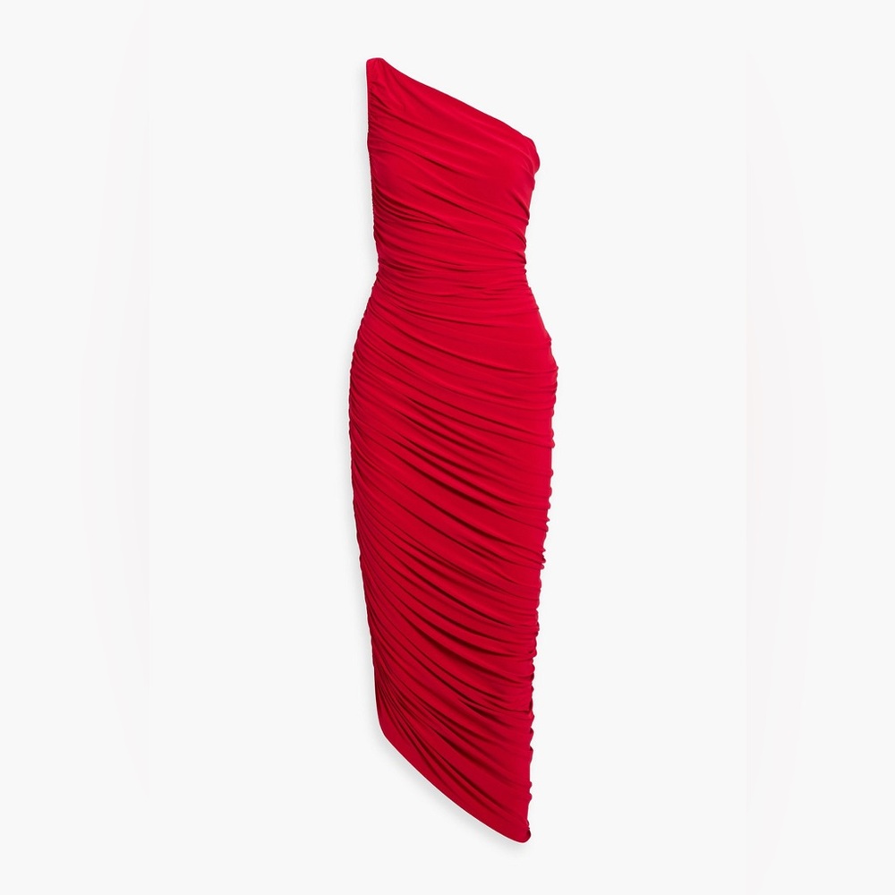 Norma Kamali One Shoulder Red Dress Size XL